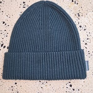 Lululemon Ribbed Merino Wool Knit Beanie Winter Hat Green Jasper S/M